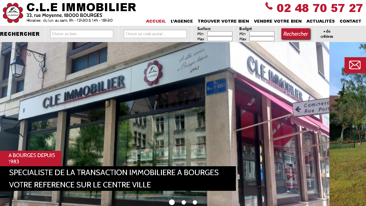 Capture d'écran de http://www.cle-immobilier.com/ 